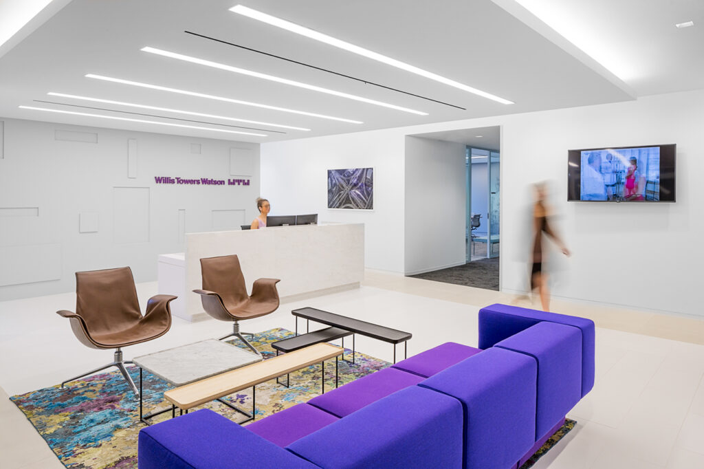 Willis Towers Watson Reception Willis Towers Watson Lobby with LG Display