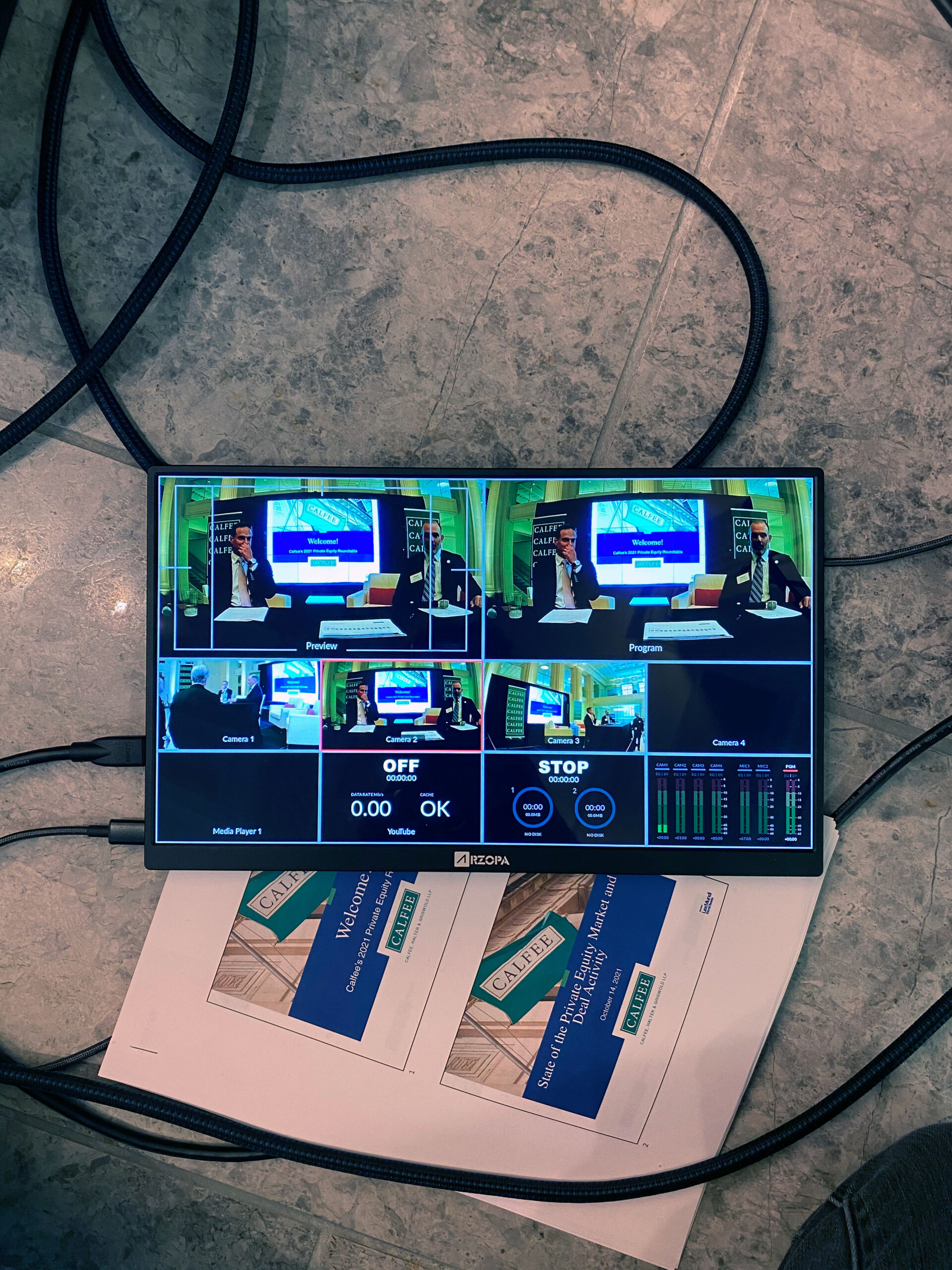 Calfee Video Wall Partners Live Stream - Confidence Monitor