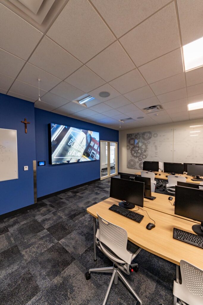 LG VIdeo wall with Crestron control panel at Boler College of Business at JCU LG VIdeo wall with Crestron control panel at Boler College of Business at JCU installed by Crescent Digital