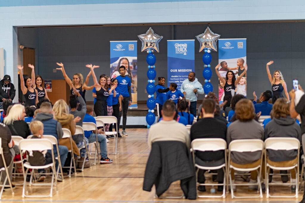 Opening Track Event setup by Crescent Digital for the Girls and Boys Club of Cleveland