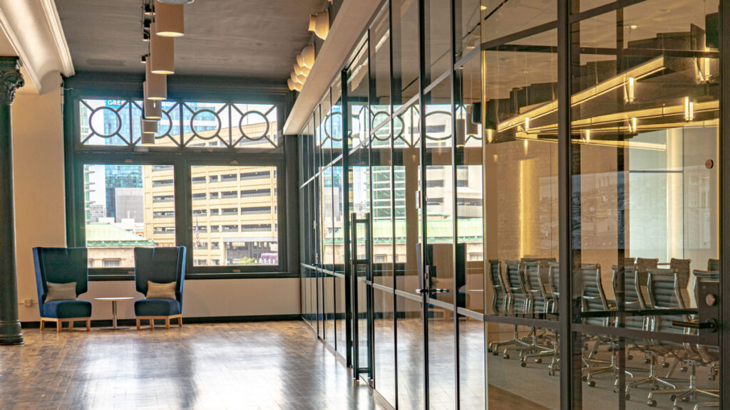 UBS Conference room with Video Wall installed by Crescent Digital