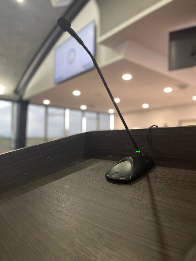 Crescent Digital installed Shure Microphones in the City Council Chambers in Flint, Michigan.