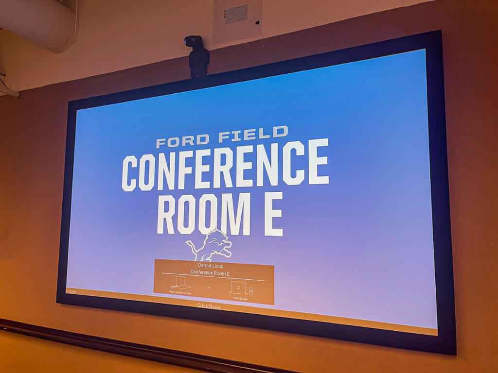 Projector Panel installed by Crescent Digital for the Detroit Lions