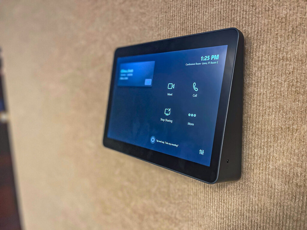 Logitech Teams Panel installed for Detroit Lions at Ford Field